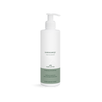 LIFE hand lotion in a white Karmameju pump bottle with a green label on a white background