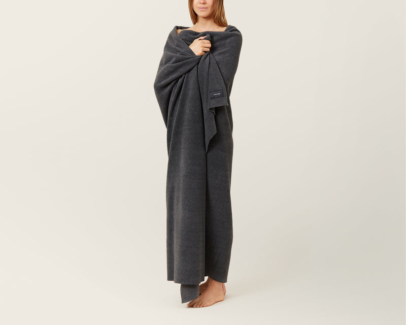 Very Large Fleece Blanket in Dark-Grey – Karmameju Skincare